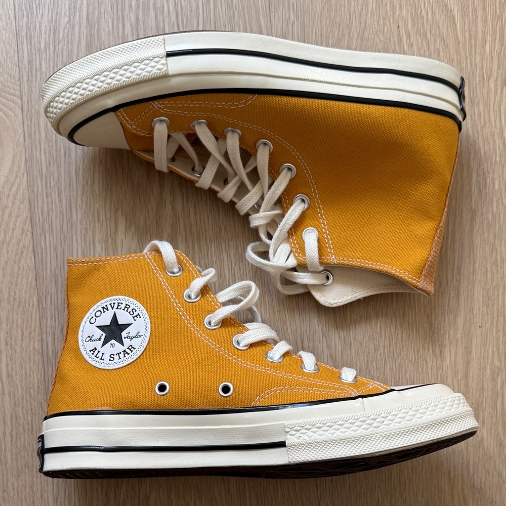 Converse Mustard High-Top Sneakers NEW